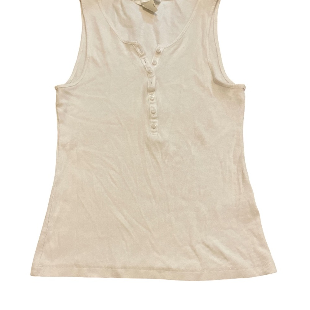 H&M Off-White Ribbed Top